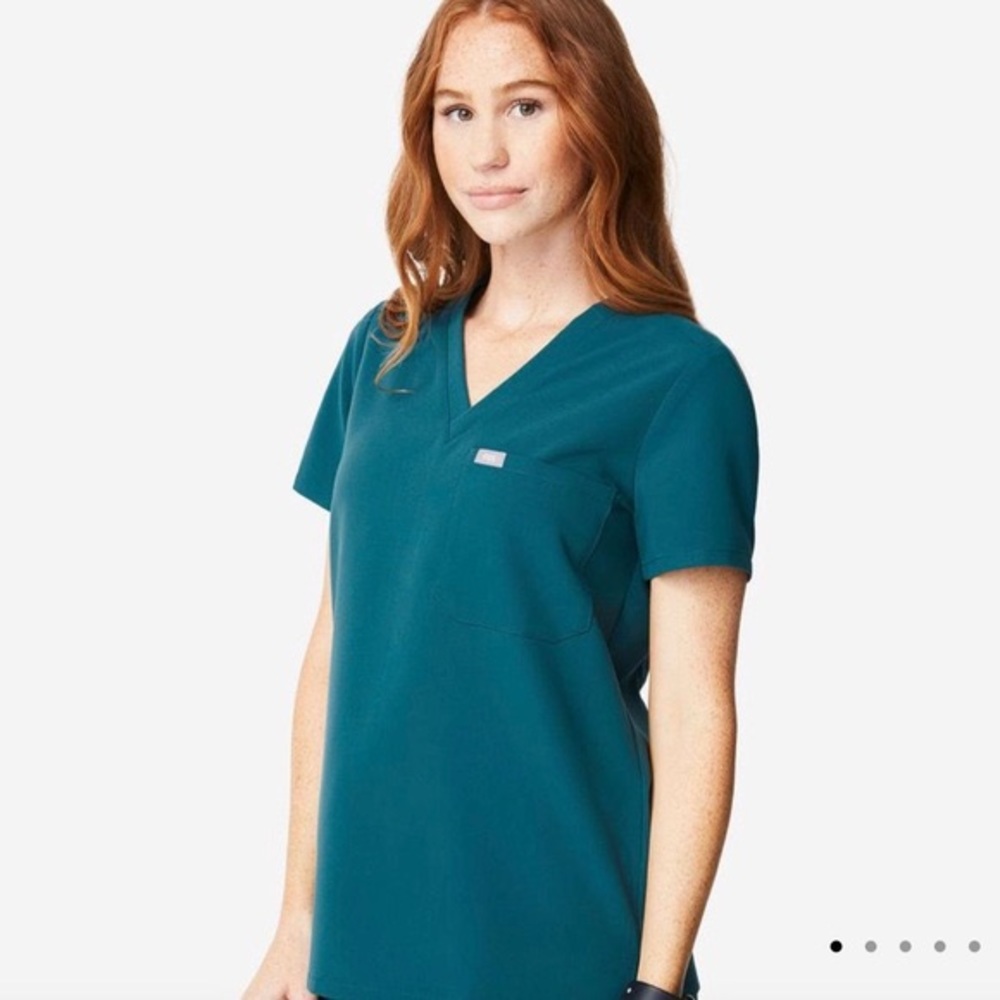 FIGS Catarina Top- Caribbean Blue XL